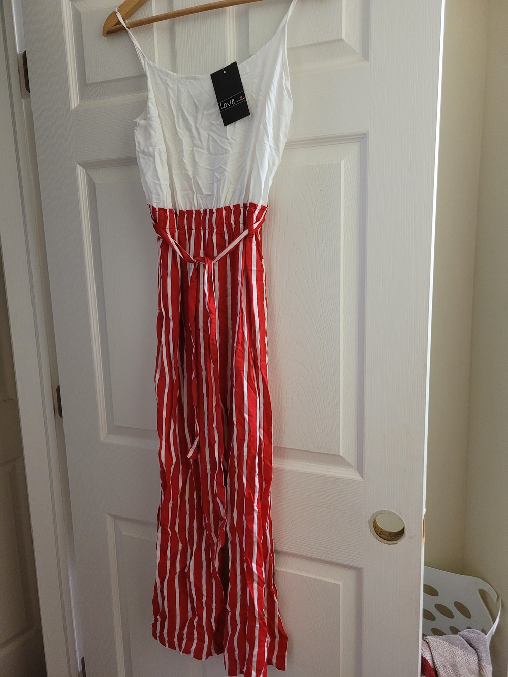 Red And White Jumpsuit